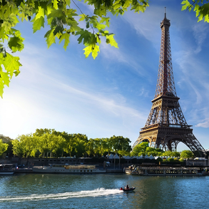 Seine in Paris mit Eiffelturm